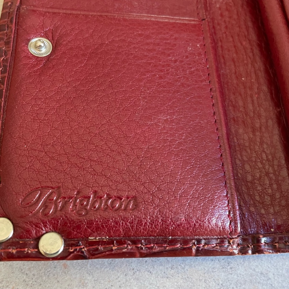 Brighton Red Embossed Croc Wallet - Picture 6 of 8